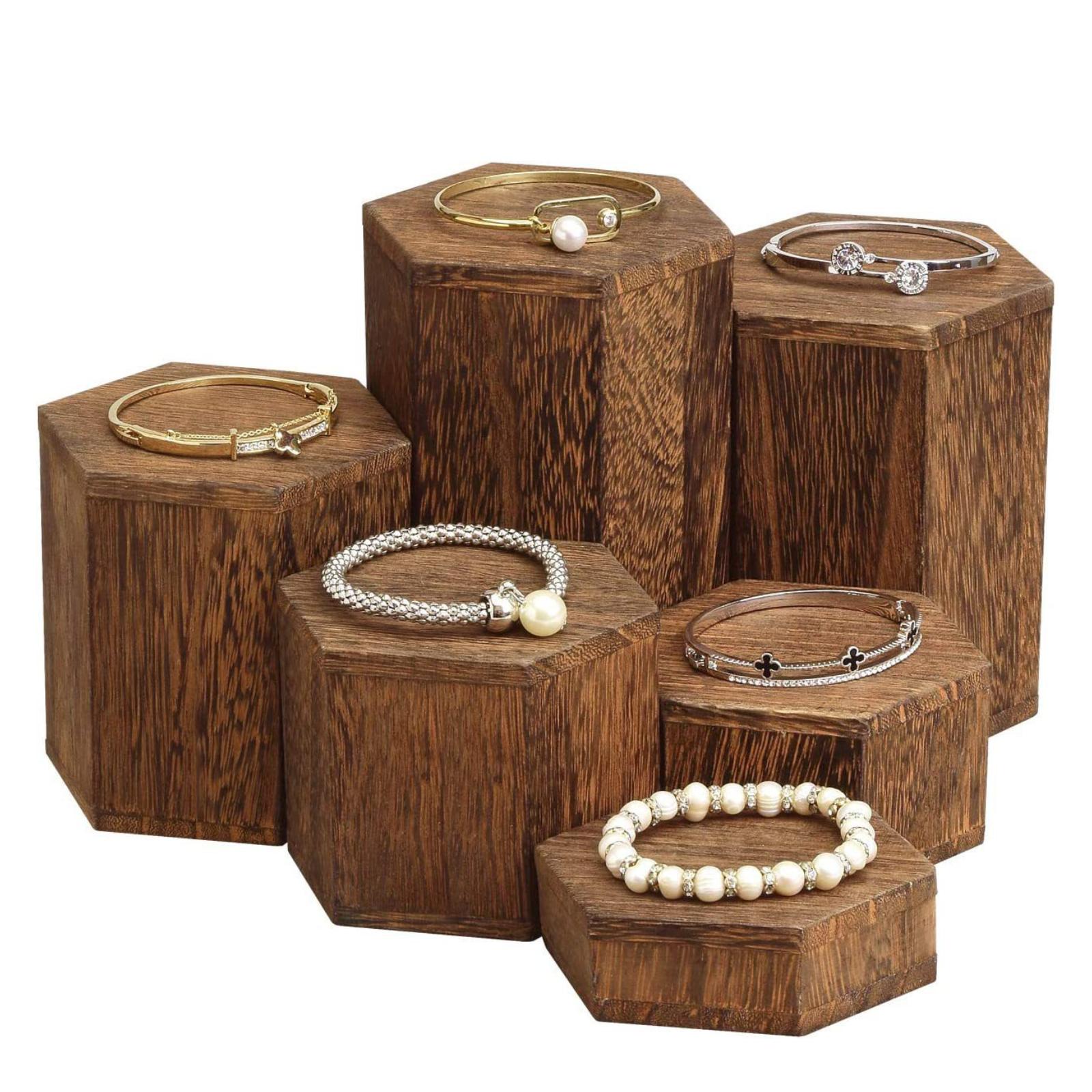 6 Pieces Hexagonal Display Blo - огляд і ціна Display Risers Set